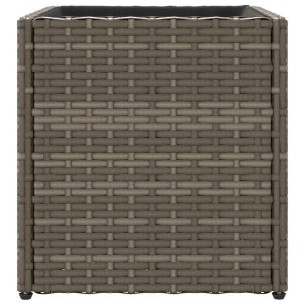 Градински кашпи, 2 бр, сиви, 36x30x32 см, полиратан