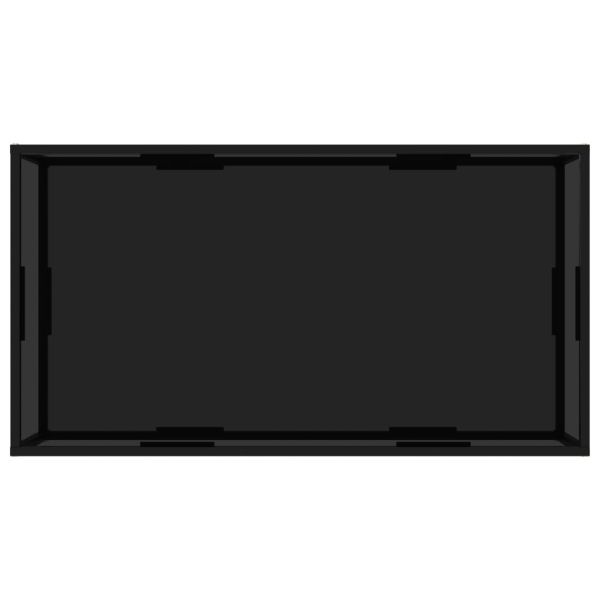 322903 Coffee Table Black 120x60x35 cm Tempered Glass