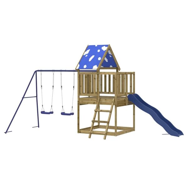 Комбинирано детско съоръжение за игра, импрегниран бор
