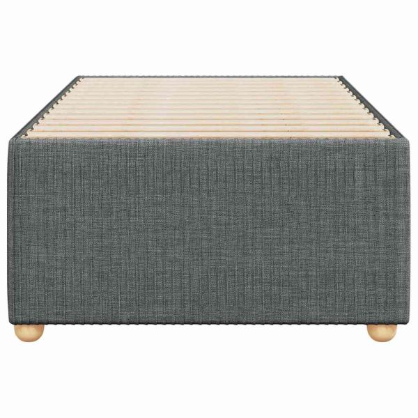 Рамка за легло без матрак, тъмносива, 100x200 см, плат