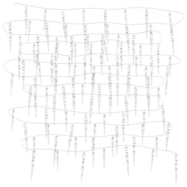 Коледни ледени висулки 40 бр сини акрил с дистанционно