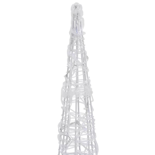 Акрилна декоративна пирамида LED светещ конус многоцветен 120см