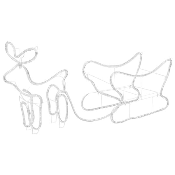 Коледна украса за открито северен елен с шейна 252 LED лампи