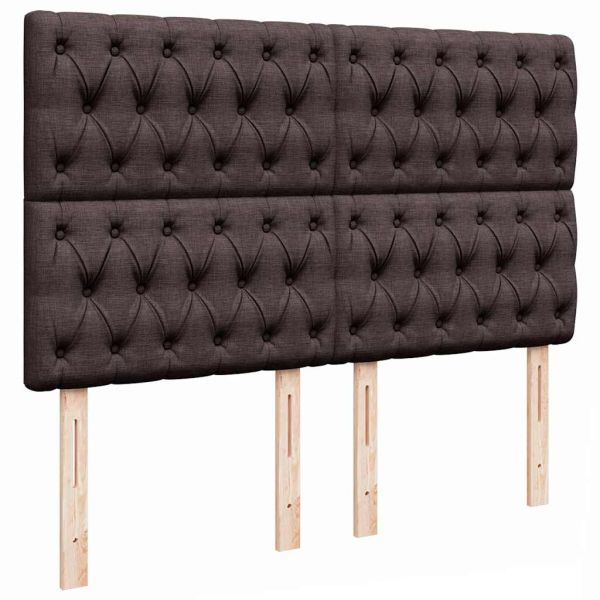 Османска легло с матрак, тъмнокафяво, 140x200 см, плат