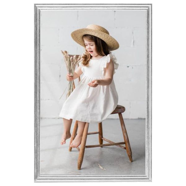 Фоторамки за колаж, 5 бр, за стена, сребристи, 70x90 см, МДФ