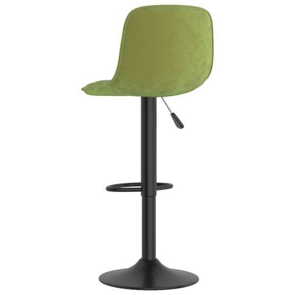 Бар табуретки, 2 бр, светлозелени, кадифе