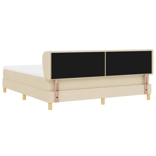 Легло с пружинирана основа с матрак Крем 180 x 200 cm текстил