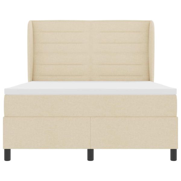 Легло с пружинирана основа с матрак Крем 160 x 200 cm текстил