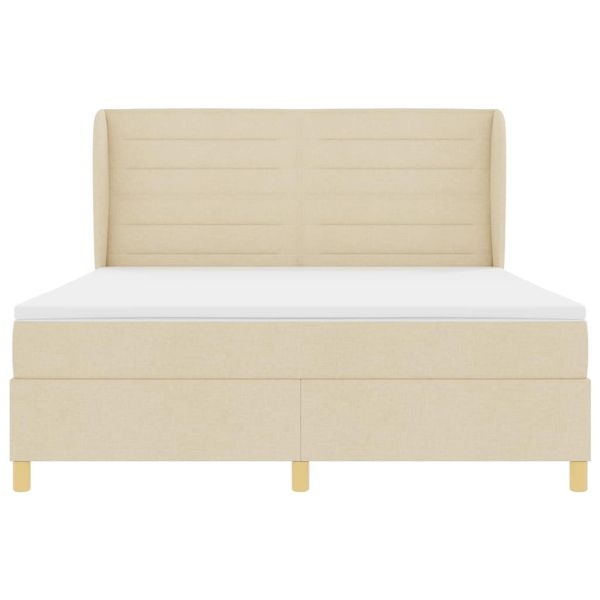 Кутия със спална основа и матрак Тъмен Сив 90x190 см Крем