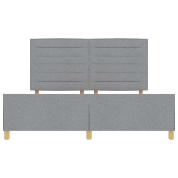 Рамка за легло с таблото Светлосиво 180 x 200 cm текстил