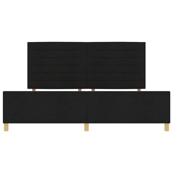 Рамка за легло с таблото Черно 200 x 200 cm текстил