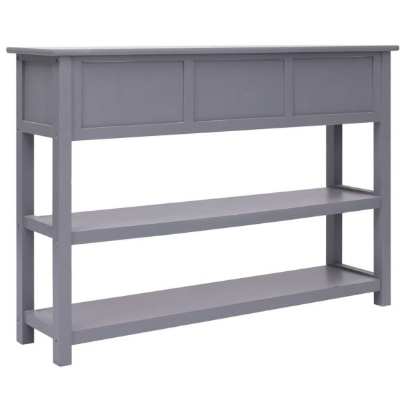 Сайдборд, сив, 108x30x76 cм, дърво пауловния масив