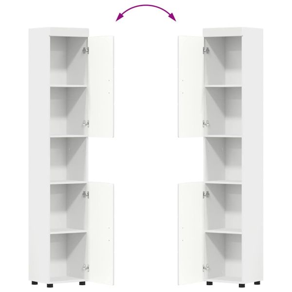 Комплект мебели за баня с рафт TULUM Бяло Инженерно дърво