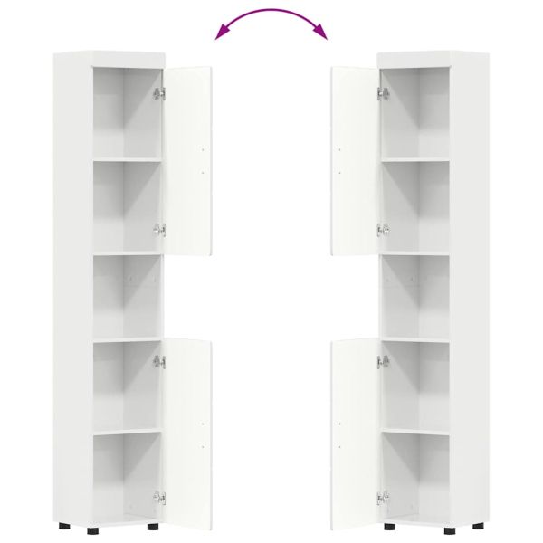 Комплект мебели за баня TULUM Лъскаво бяло Инженерно дърво