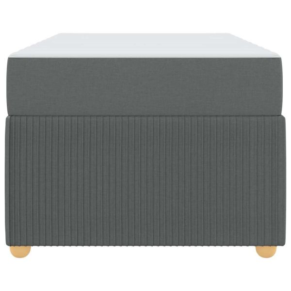 Рамка за легло с матрак Тъмен сив 100 x 200 cm текстил