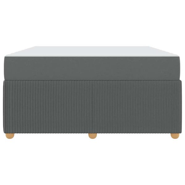 Рамка за легло с матрак Тъмен сив 160 x 200 cm текстил