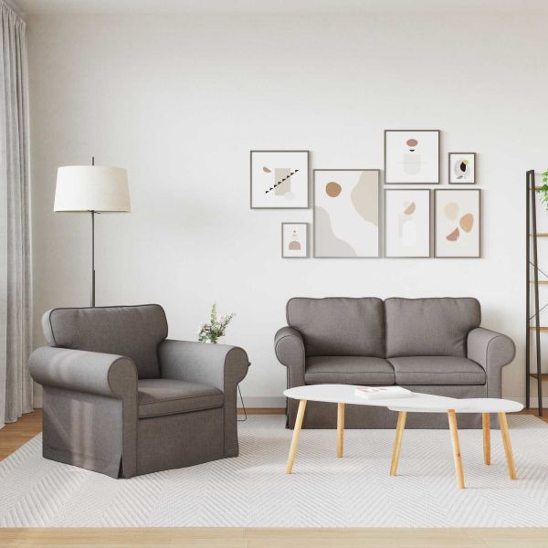 Диван 2 pcs Таупе Общи размери: 155 x 82 x 80 см (Ш x Дълб x В)