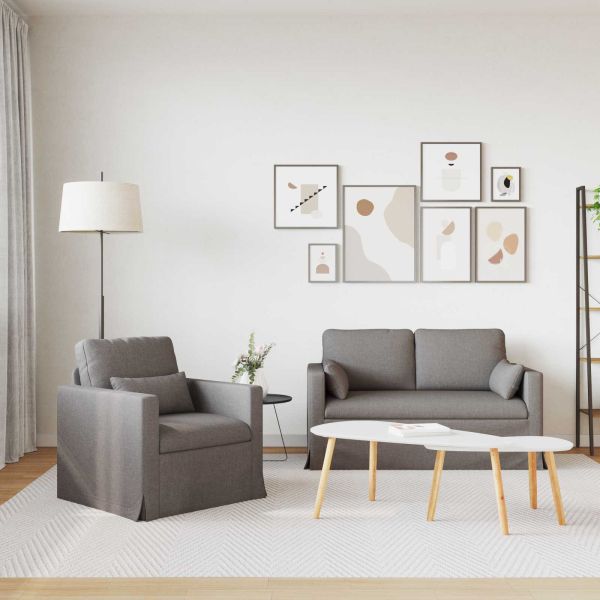 Диван 2 pcs Таупе Общи размери: 139 x 78 x 80 см (Ш x Дълб x В)