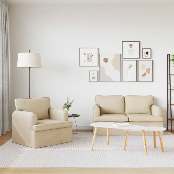 Диван 2 pcs Крем Метал