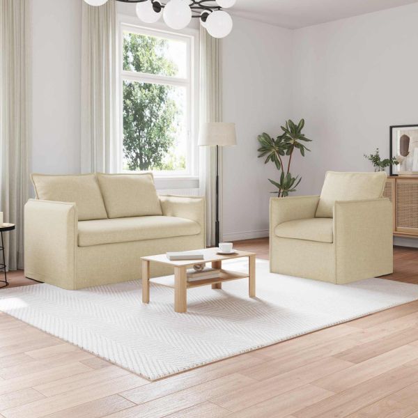 Диван 2 pcs Крем Метал