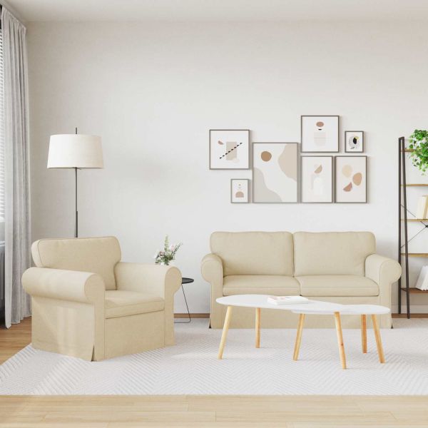 Диван 2 pcs Крем Метал