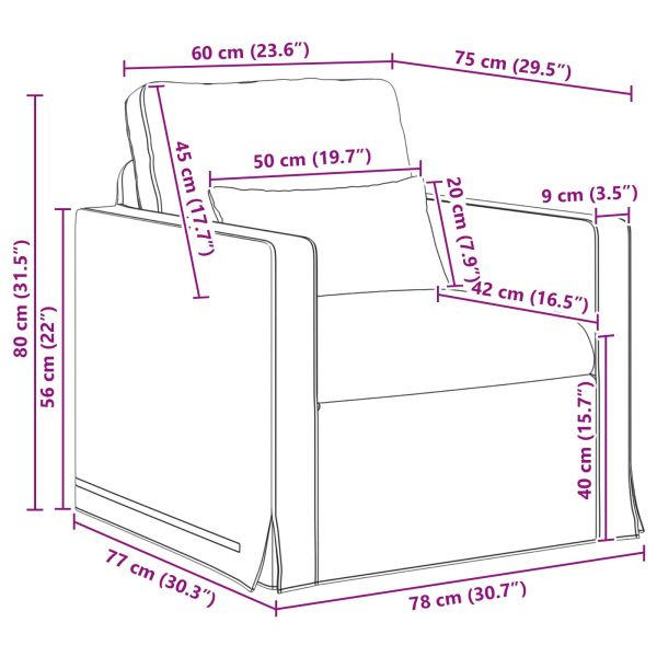 Диван 140cm 2 pcs Таупе Метал