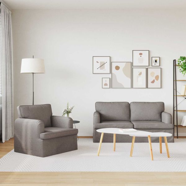 Диван 2 pcs Таупе Метал