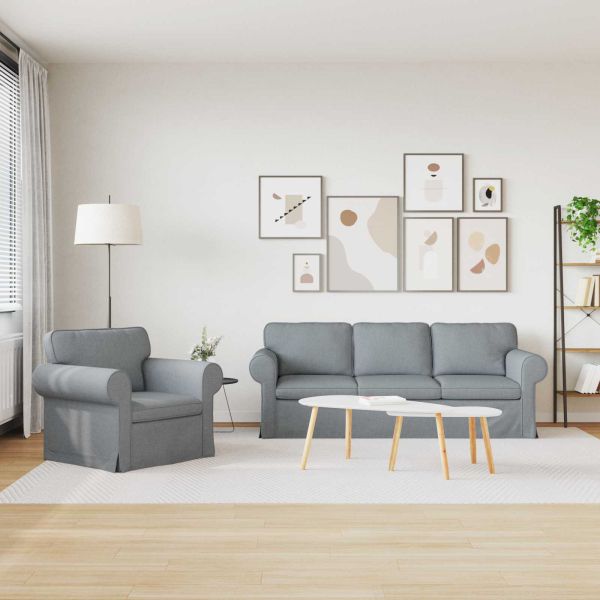 Диван 180cm 2 pcs Светлосиво Метал