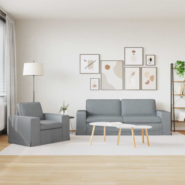 Диван 180cm 2 pcs Светлосиво Метал