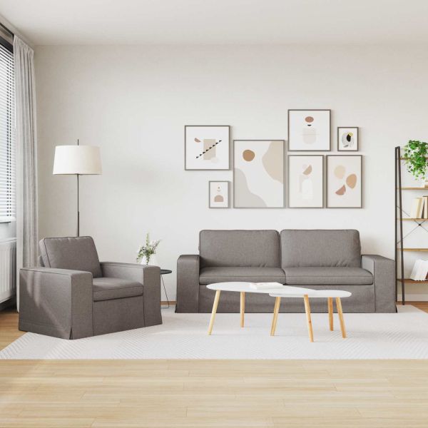 Диван 2 pcs Таупе Метал