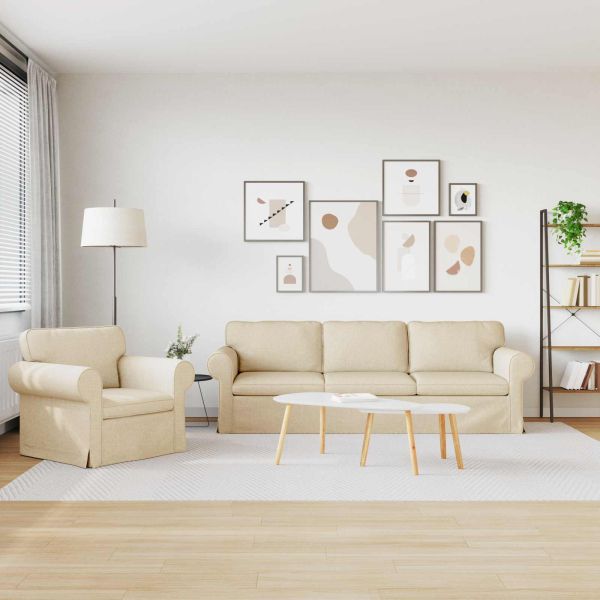 Диван 2 pcs Крем Метал