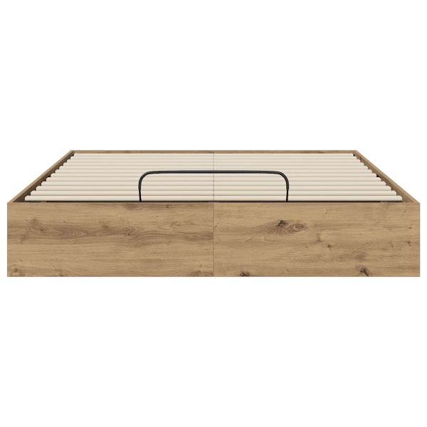 Отоманско легло Дъб 193 x 120 x 25 см Инженерно дърво
