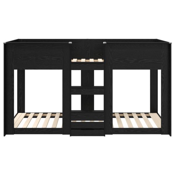 Двуетажно легло за деца Черния дъб 90 x 190 cm Инженерно дърво