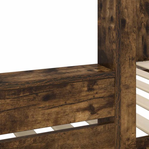 Двуетажно легло за деца Димян дъб 90 x 190 cm Инженерно дърво