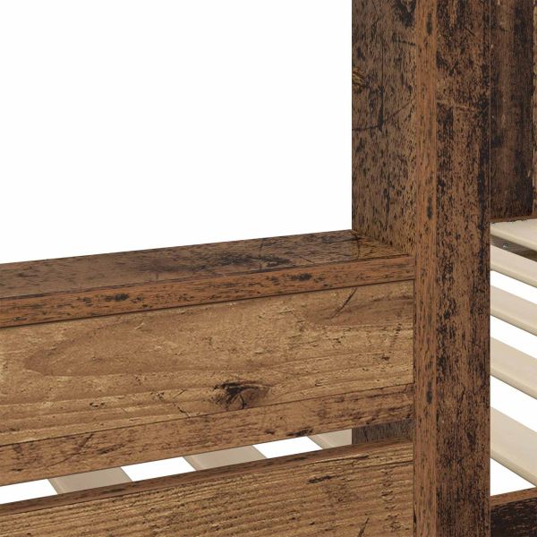 Двуетажно легло за деца Старо дърво 90 x 190 cm Инженерно дърво