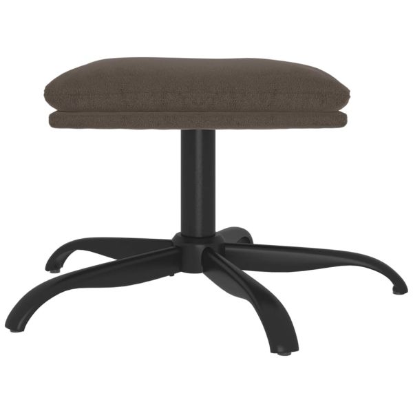 Табуретка, тъмносива, 60x60x36 см, плат микрофибър