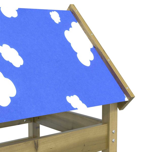 Игрална кула Кафяво Солидна импрегнирана дървесина