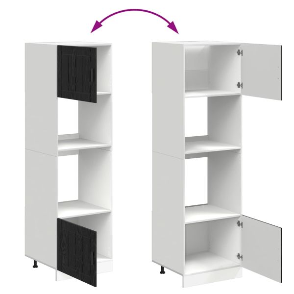 Кухненски шкаф Черния дъб 60 x 57 x 207 см Инженерно дърво