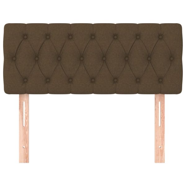 Горна табла за легло, тъмнокафява, 90x7x78/88 см, плат