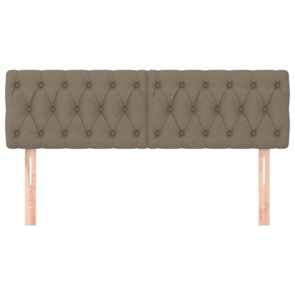 Горни табли за легло, 2 бр, таупе, 80x7x78/88 см, плат