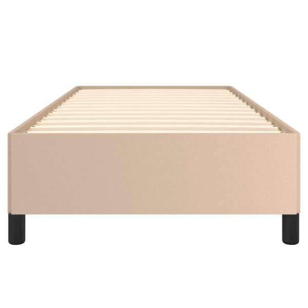 Рамка за легло, капучино, 100x200 см, изкуствена кожа