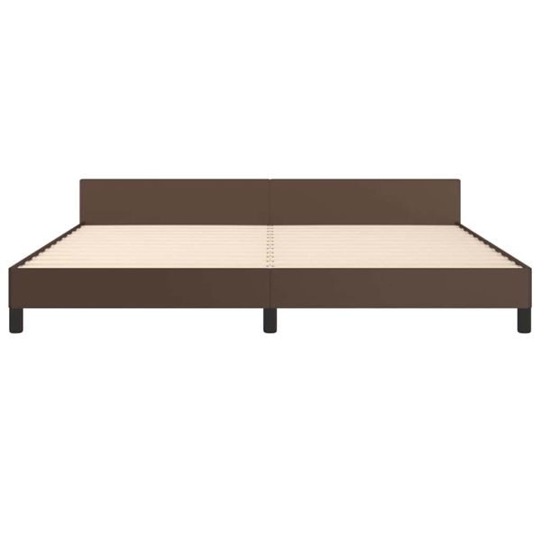 Рамка за легло с табла без матрак, кафява, 200x200 см