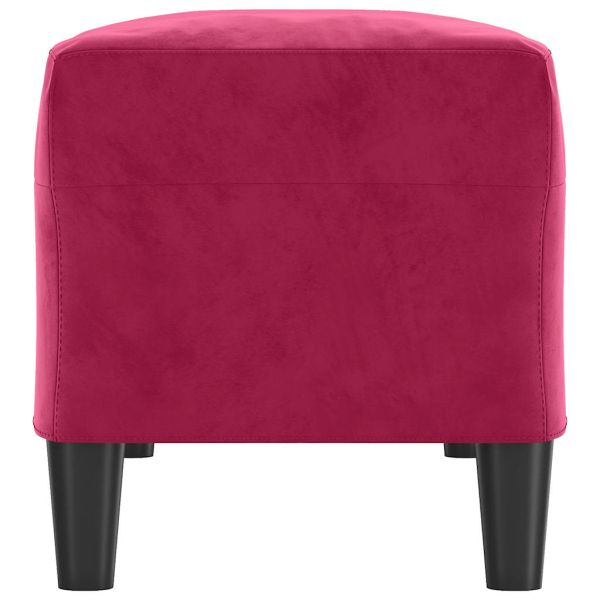 Пейка, виненочервена, 100x35x41 см, кадифе