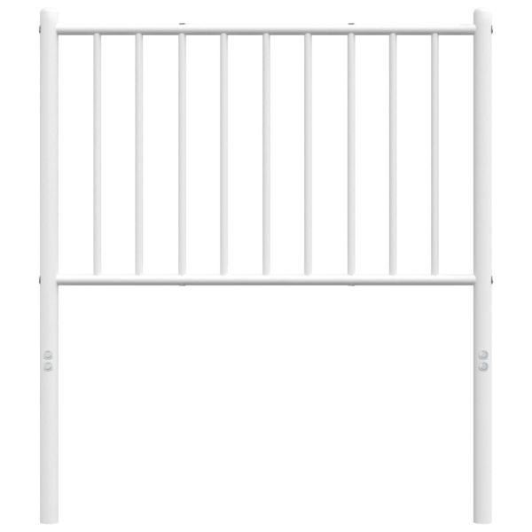 Метална резервна табла за легло, бяла, 75 см