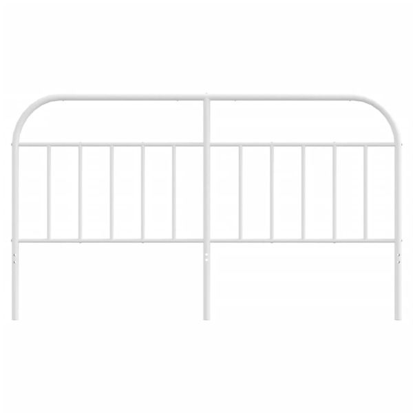 Метална резервна табла за легло, бяла, 160 см