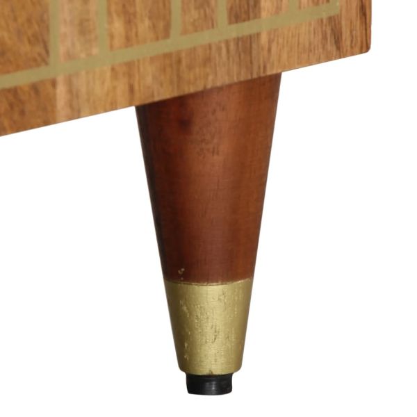 ТВ шкаф, 105x33x46 см, масивно мангово дърво