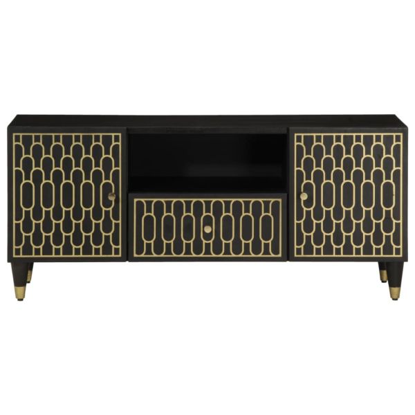 ТВ шкаф, 105x33x46 см, масивно мангово дърво