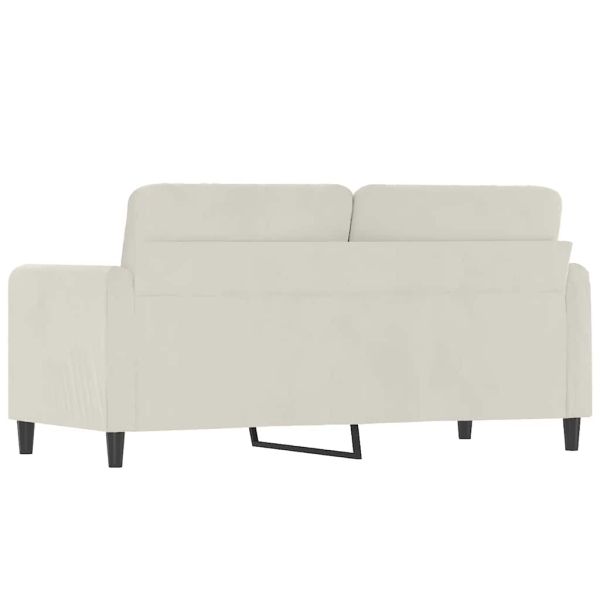 2-местен диван, кремава, 140 см, кадифе