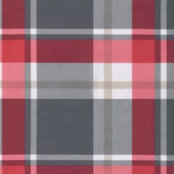 Възглавница за слънчев шезлонг червено и сиво 178 x 60 x 4 см