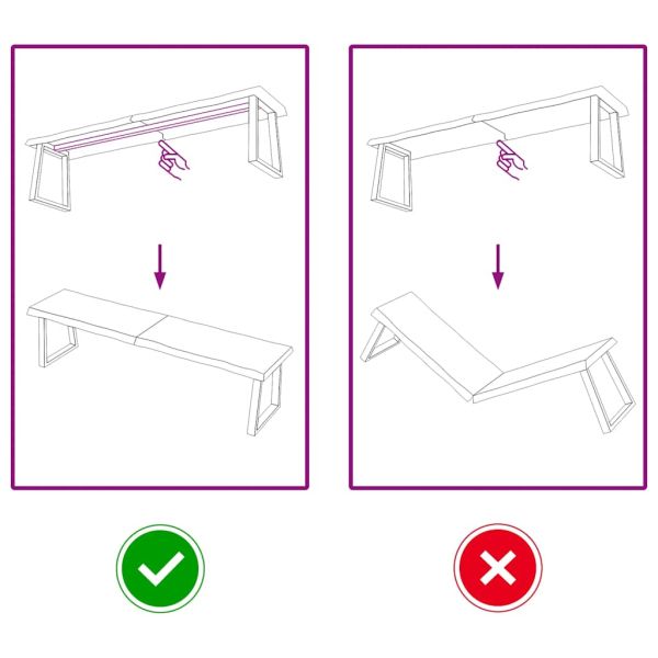 Плот за маса светлокафяв 160x40x(2-6) см обработен масивен дъб